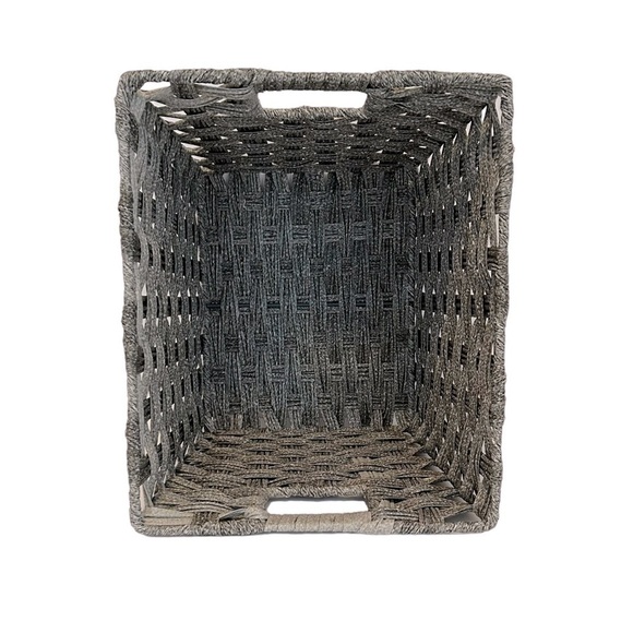 mDesign Basket Gray Silver Woven Functional Get organized in style Like new - Picture 7 of 8